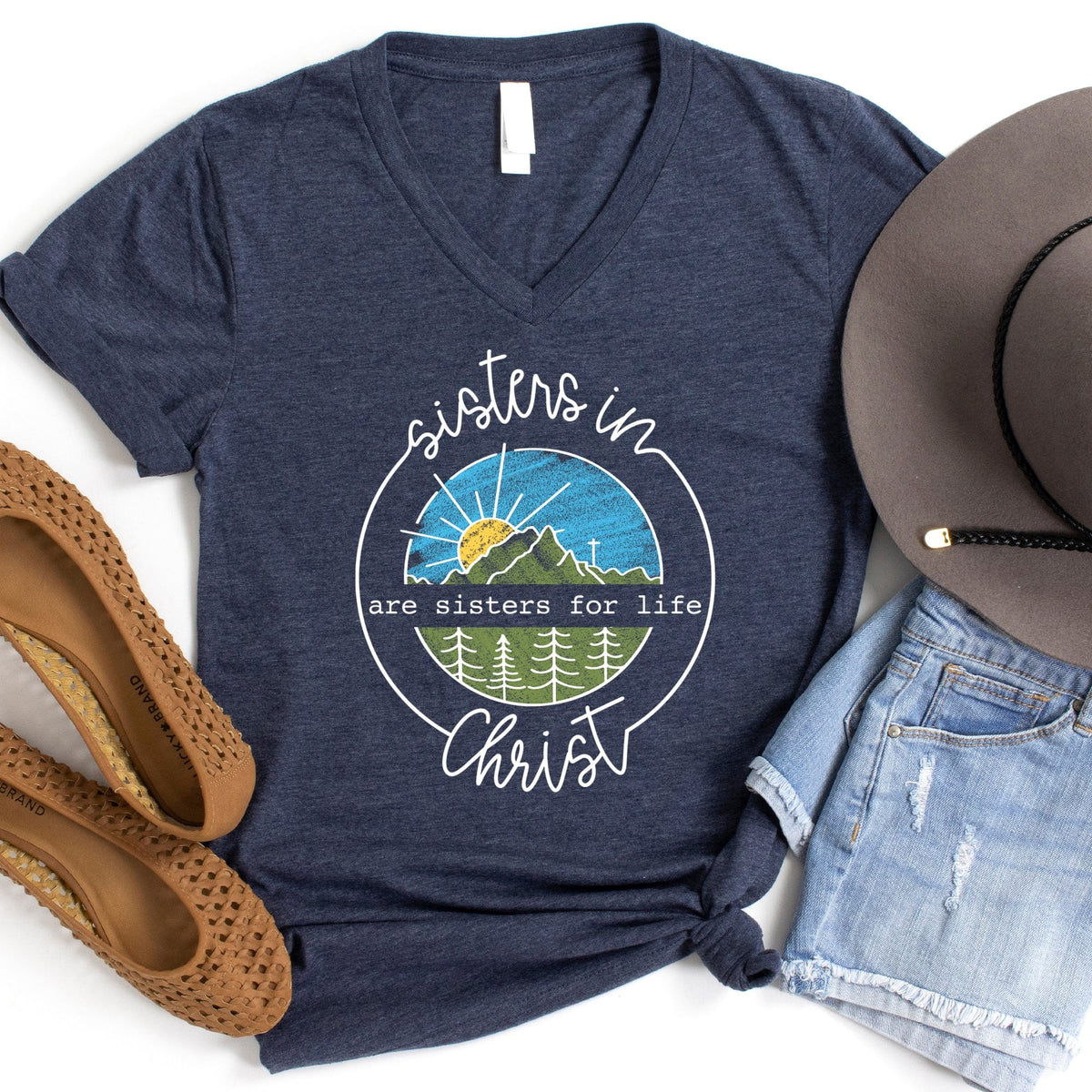 Sisters in Christ V-Neck