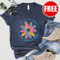 Focus on the Good V-Neck - Heather Navy - 0