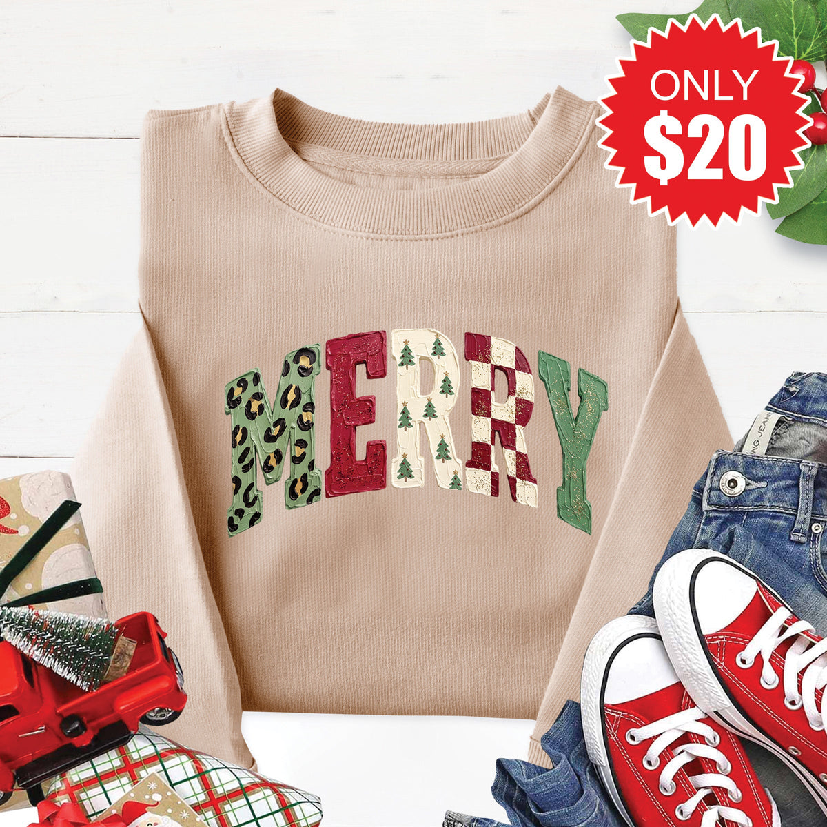 Merry Sweatshirt - Heather Sand - 20 product image 1