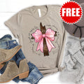 Clothed with Strength Cross Tee - Heather Stone - 0