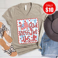 God Bless USA V-Neck - 10