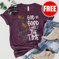 God is Good Tee - Heather Sugar Plum - 0