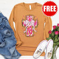 Pink Paint Cross Long Sleeve - 0
