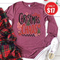 Christmas Chaos Long Sleeve - Heather Burgundy - 17 product image 1