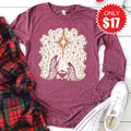 Nativity Long Sleeve - Heather Burgundy - 17 product image 1