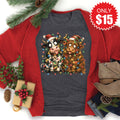 Christmas Cows Tee - Heather Charcoal - 15 product image 1