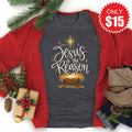 Jesus Is The Reason Tee - Heather Charcoal - 15 product image 1