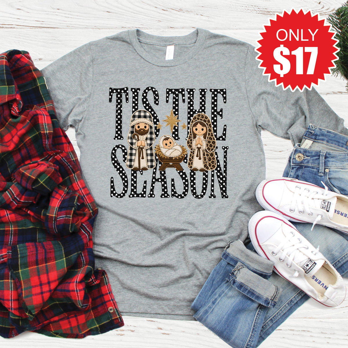 Tis The Season Long Sleeve - Heather Grey - 17 product image 1