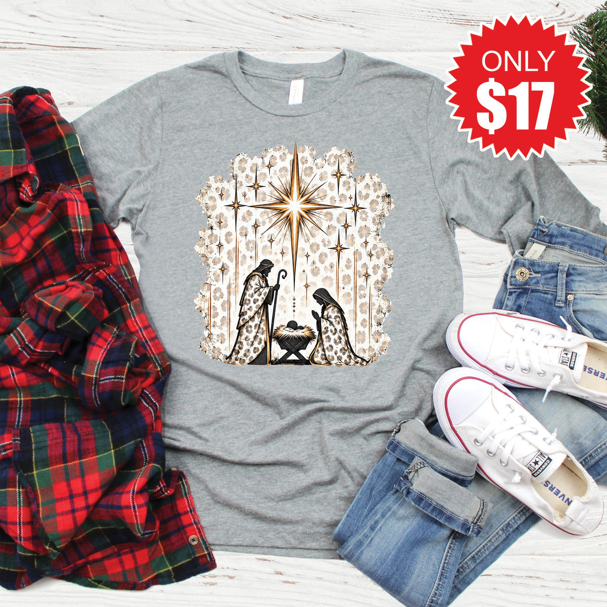 Nativity Long Sleeve - Heather Grey - 17 product image 1