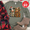 Christmas Cows Long Sleeve - Heather Olive - 17 product image 1