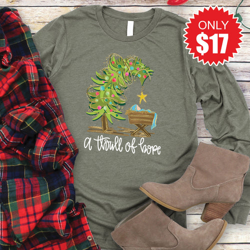 A Thrill of Hope Long Sleeve - Heather Olive - 17 product image 1