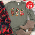 Christmas Duck Long Sleeve - Heather Olive - 17 product image 1