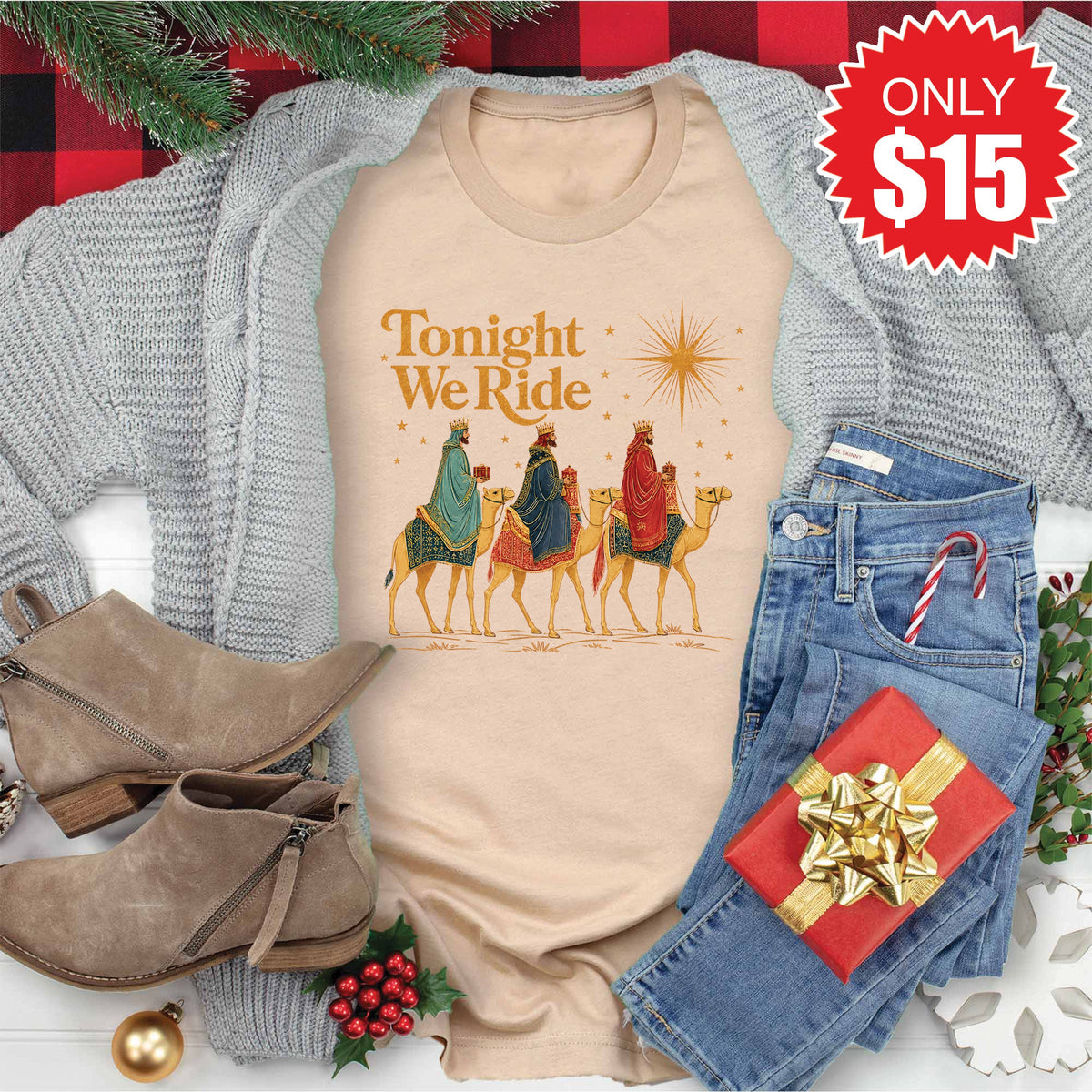 Tonight We Ride Tee - Heather Sand Dune - 15 product image 1