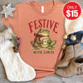 Festive With Limits Tee - Heather Terracotta - 15 product image 1