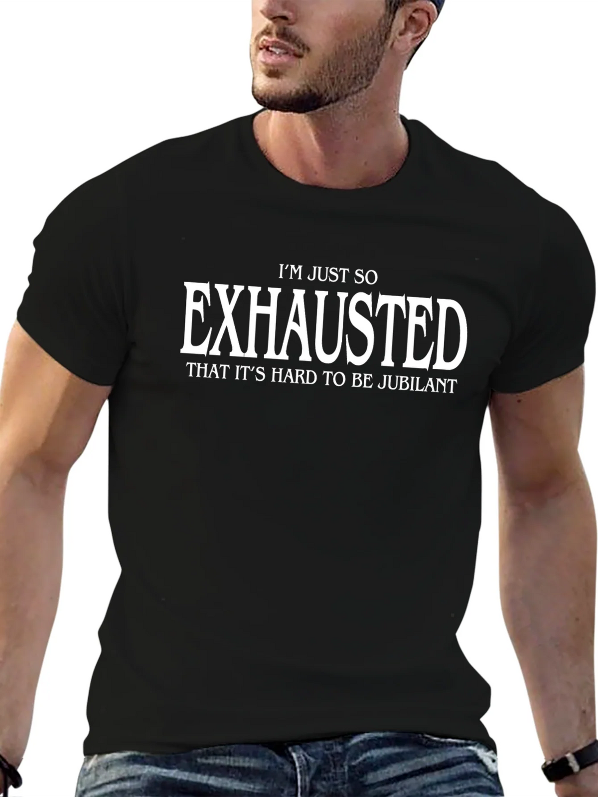 Exhausted Graphic Tee - Comfortable & Humorous product image 6