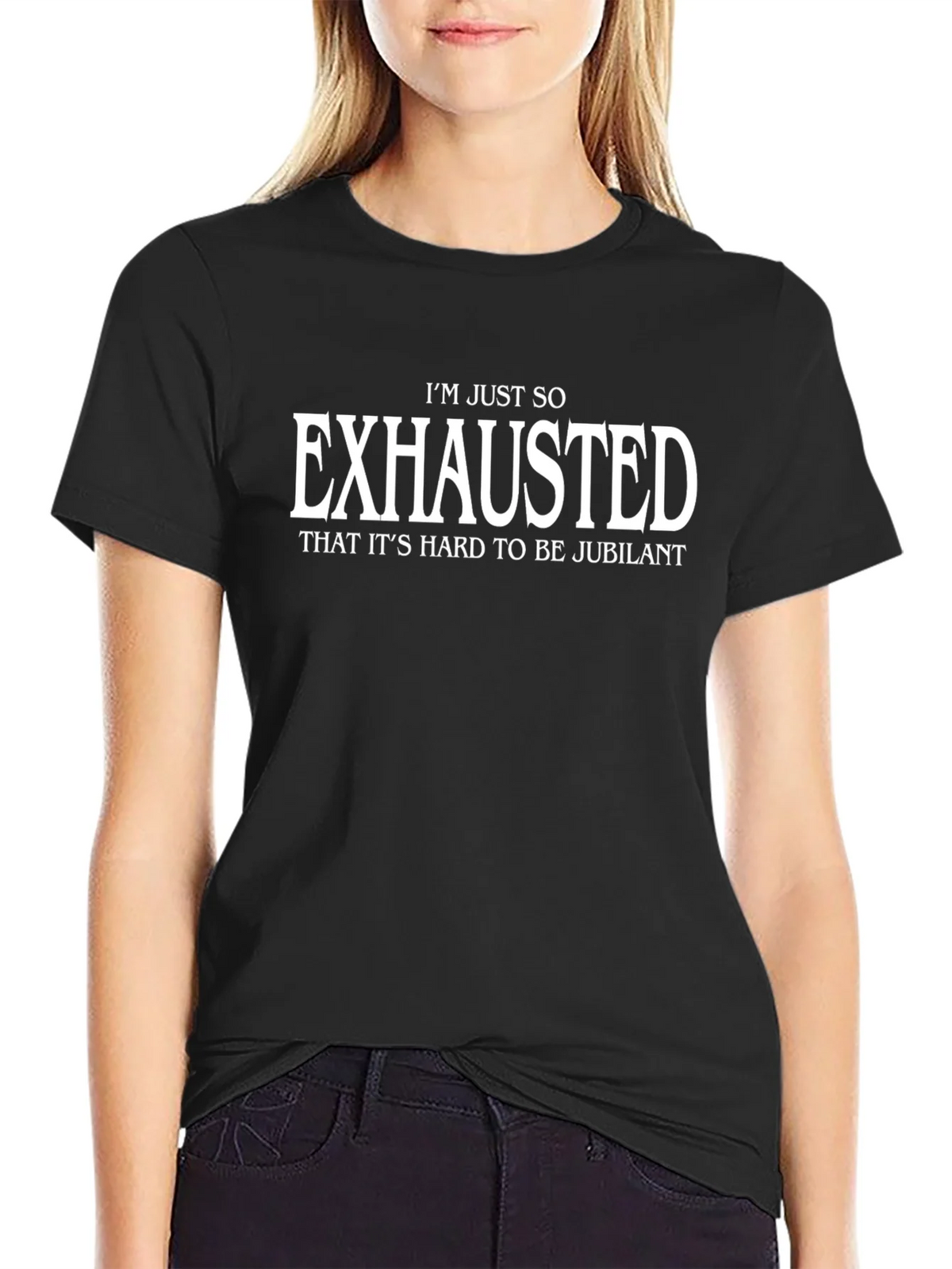Exhausted Graphic Tee - Comfortable & Humorous product image 2