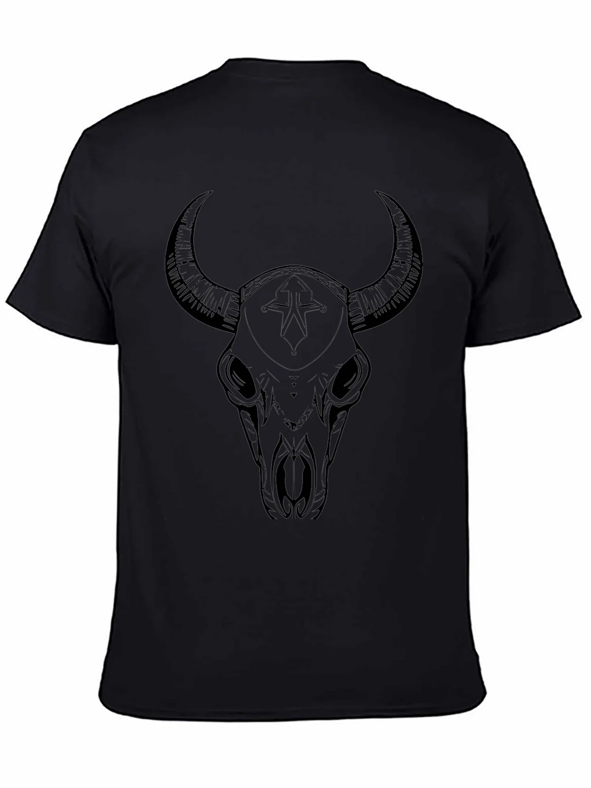 Black Bull Skull Graphic Tee product image 1