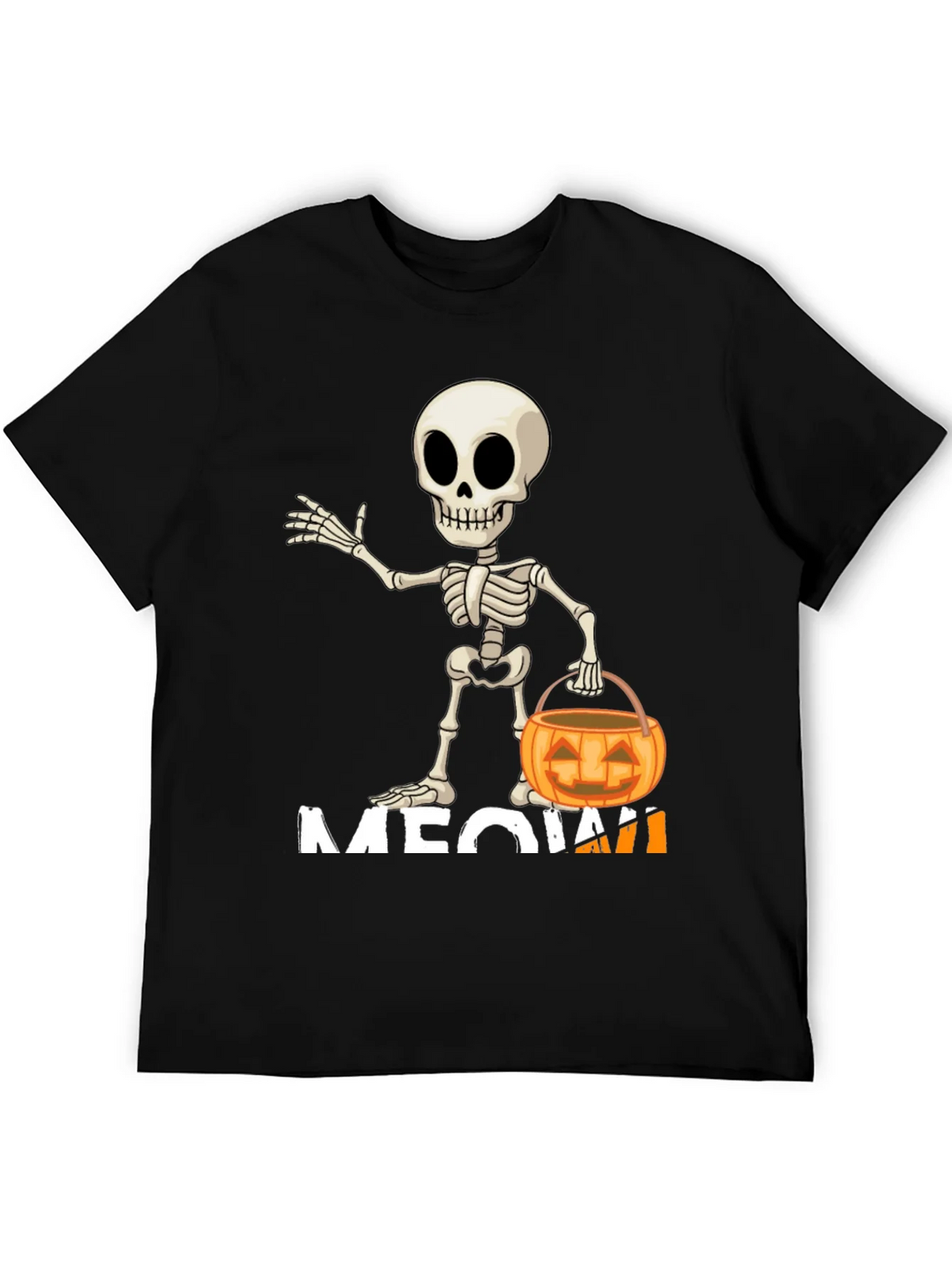 Halloween Skeleton Meow T-Shirt product image 5