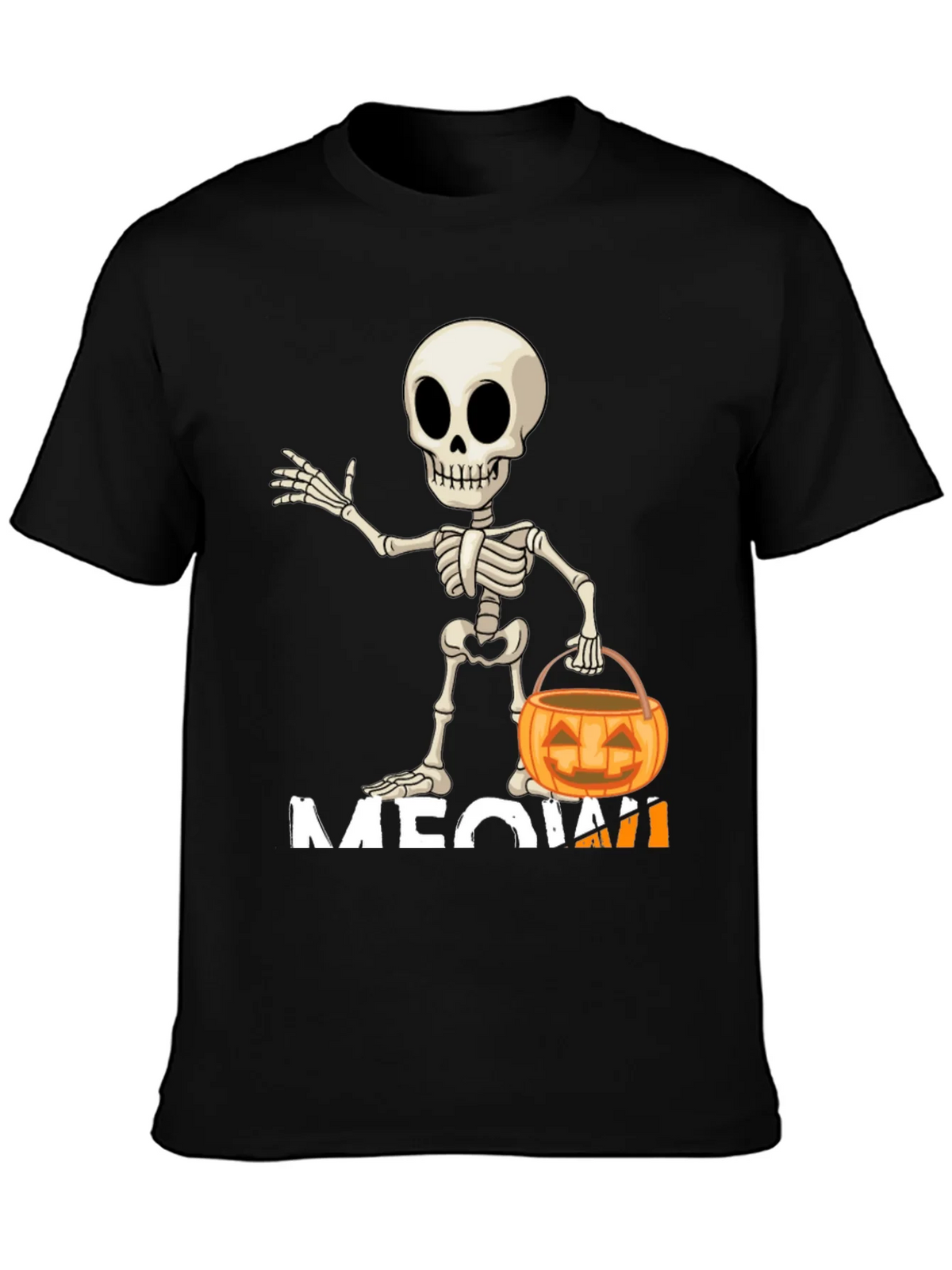 Halloween Skeleton Meow T-Shirt product image 3