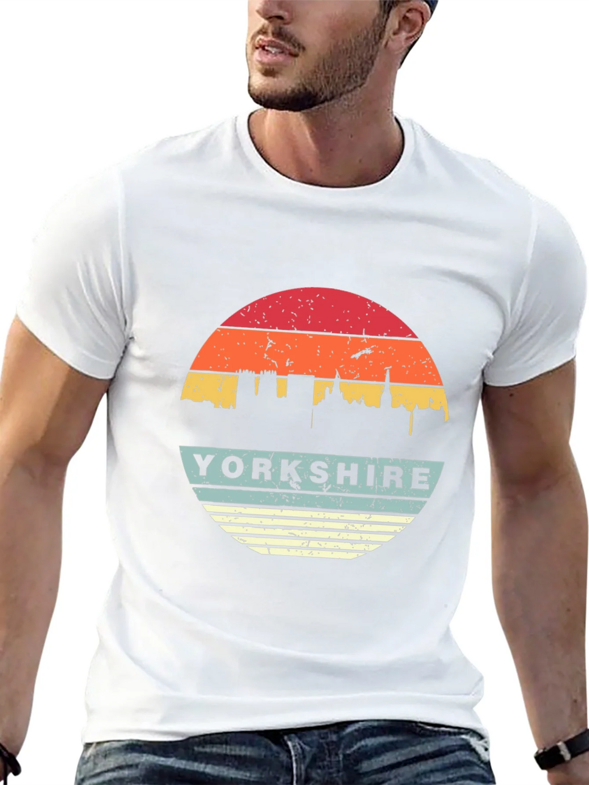 Yorkshire Retro Sunset Graphic T-Shirt product image 12