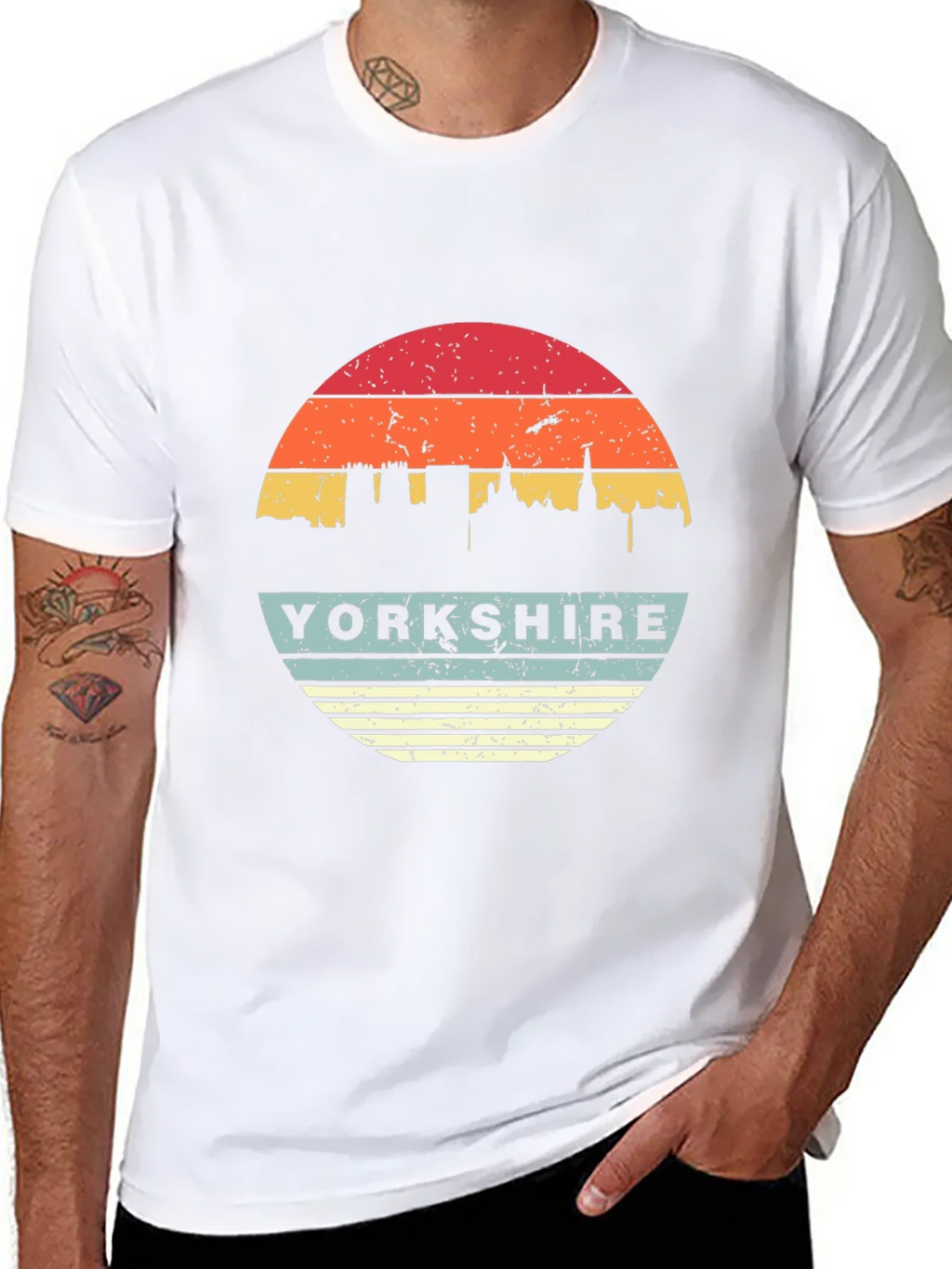 Yorkshire Retro Sunset Graphic T-Shirt product image 7