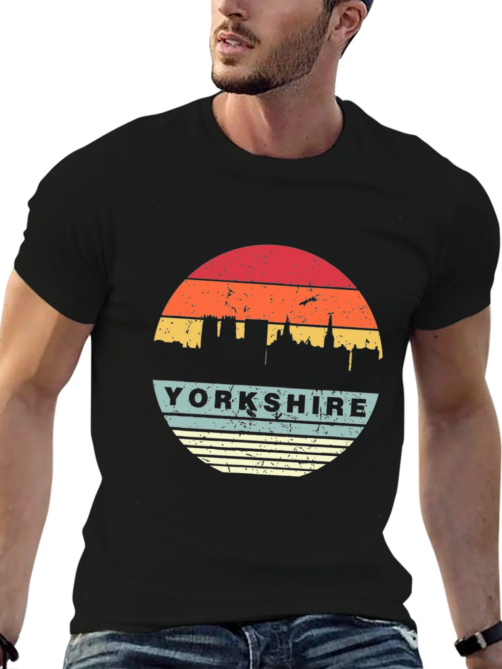 Yorkshire Retro Sunset Graphic T-Shirt product image 6