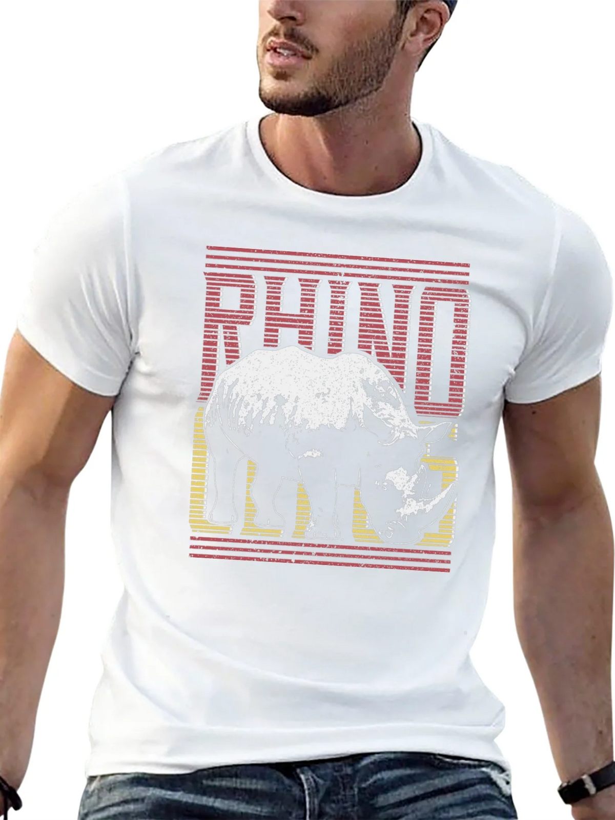 Rhino Graphic T-Shirt - Stylish Animal Tee product image 7