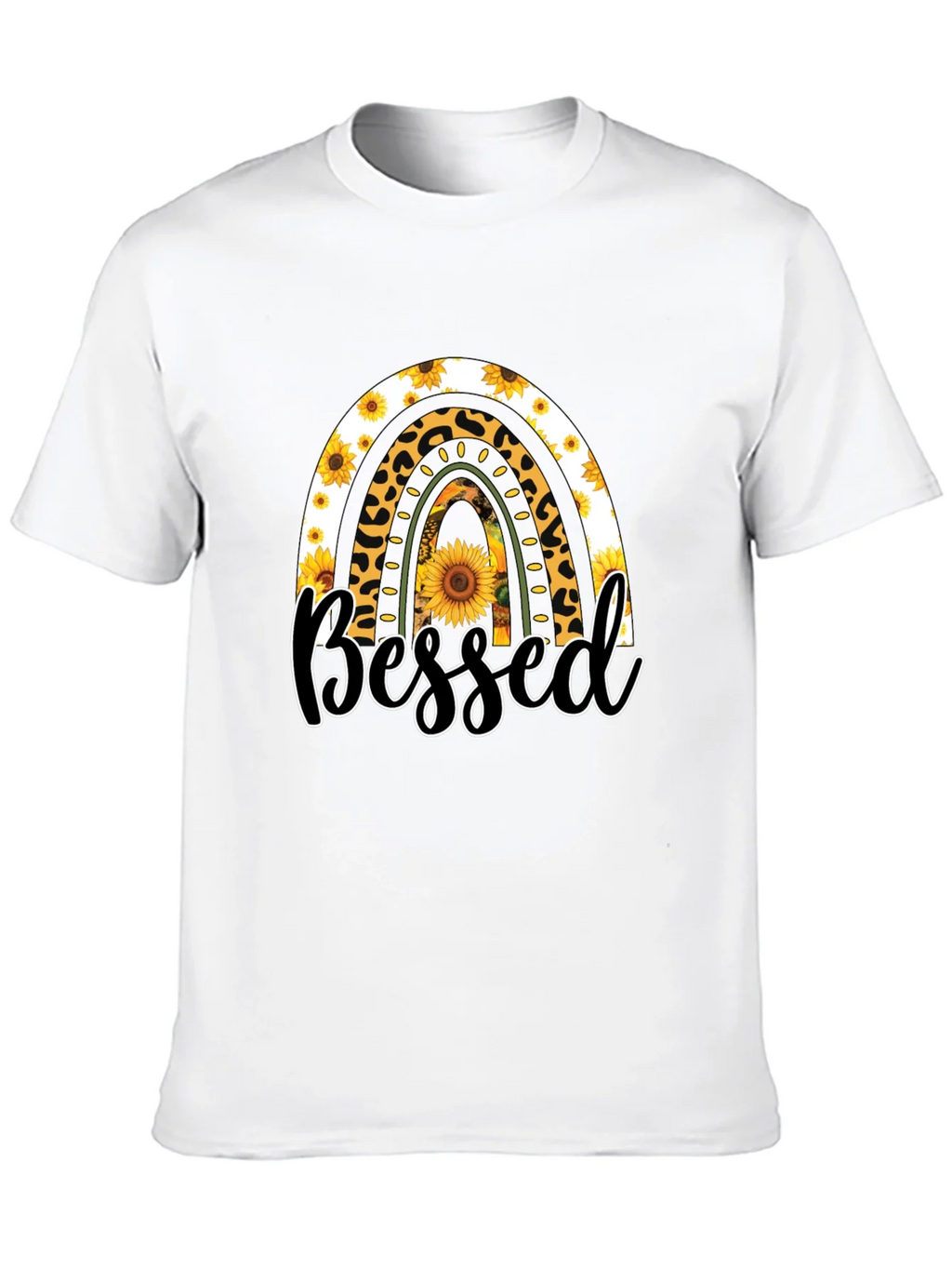 Blessed Sunflower Rainbow Graphic T-Shirt product image 9