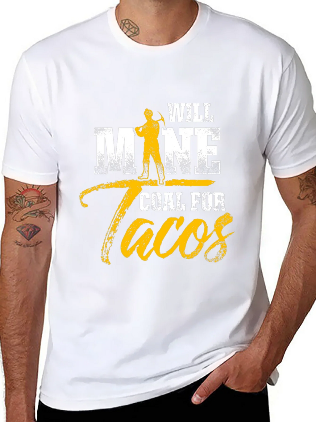 Will Mine Coal For Tacos Funny T-Shirt product image 3