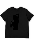 Silhouette Graphic T-Shirt - Trendy Black Tee product image 1