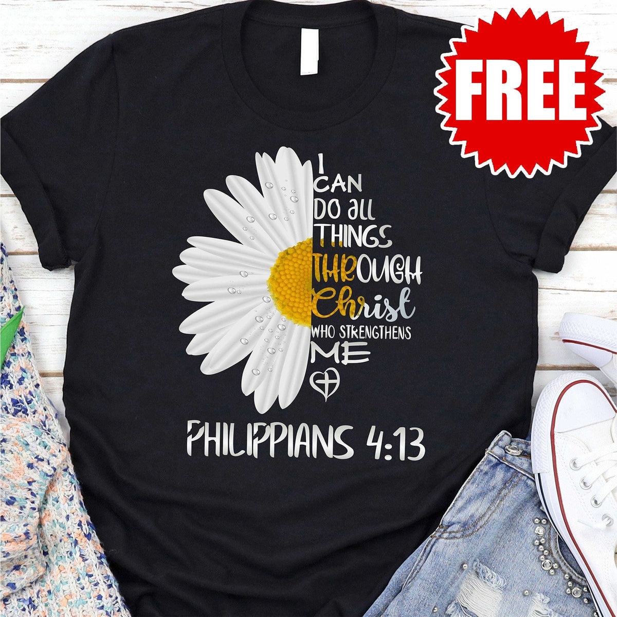I Can Do All Things Daisy Tee - 0