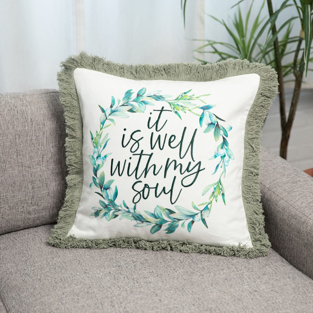It is Well Prayer Pocket Pillow Cover