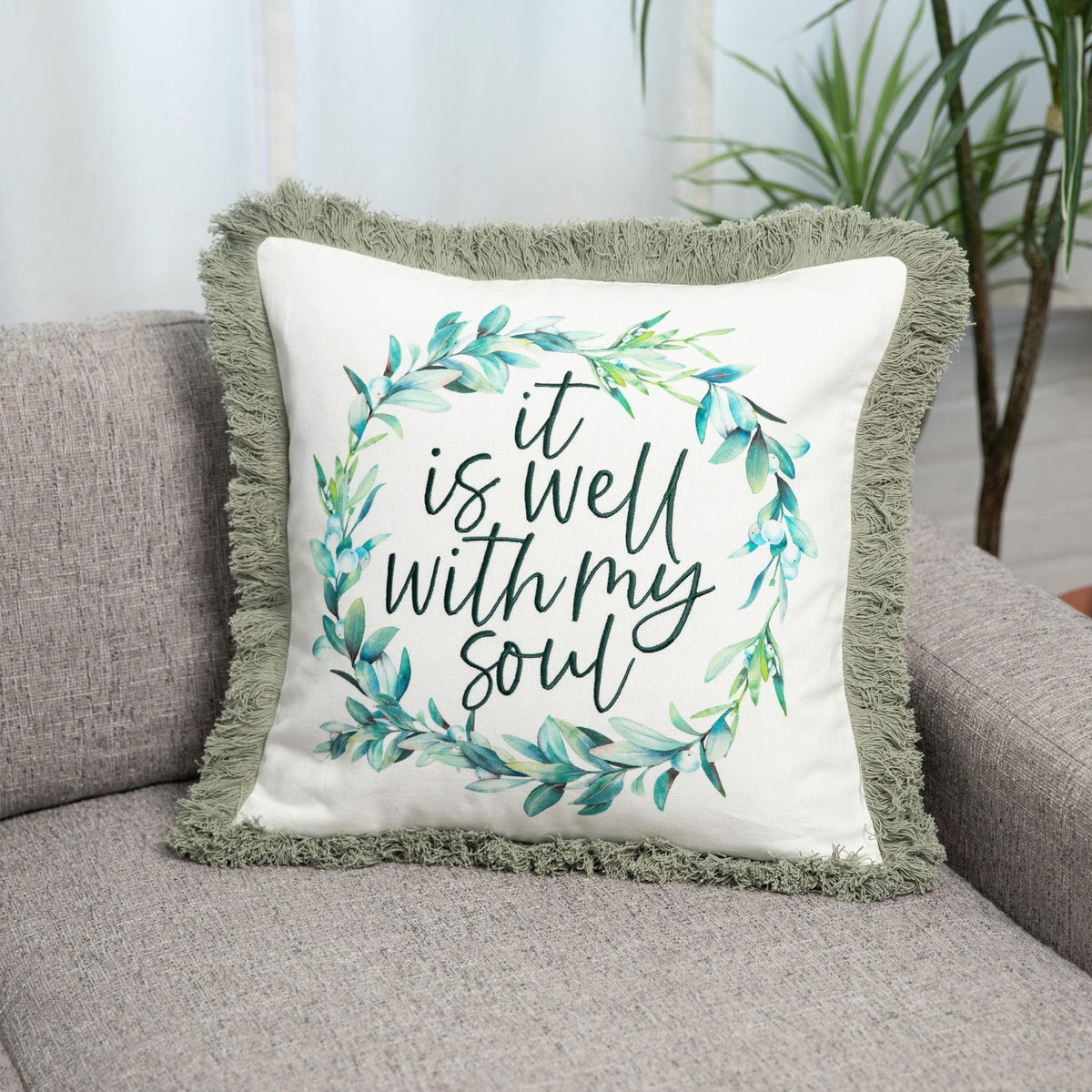 It is Well Prayer Pocket Pillow Cover