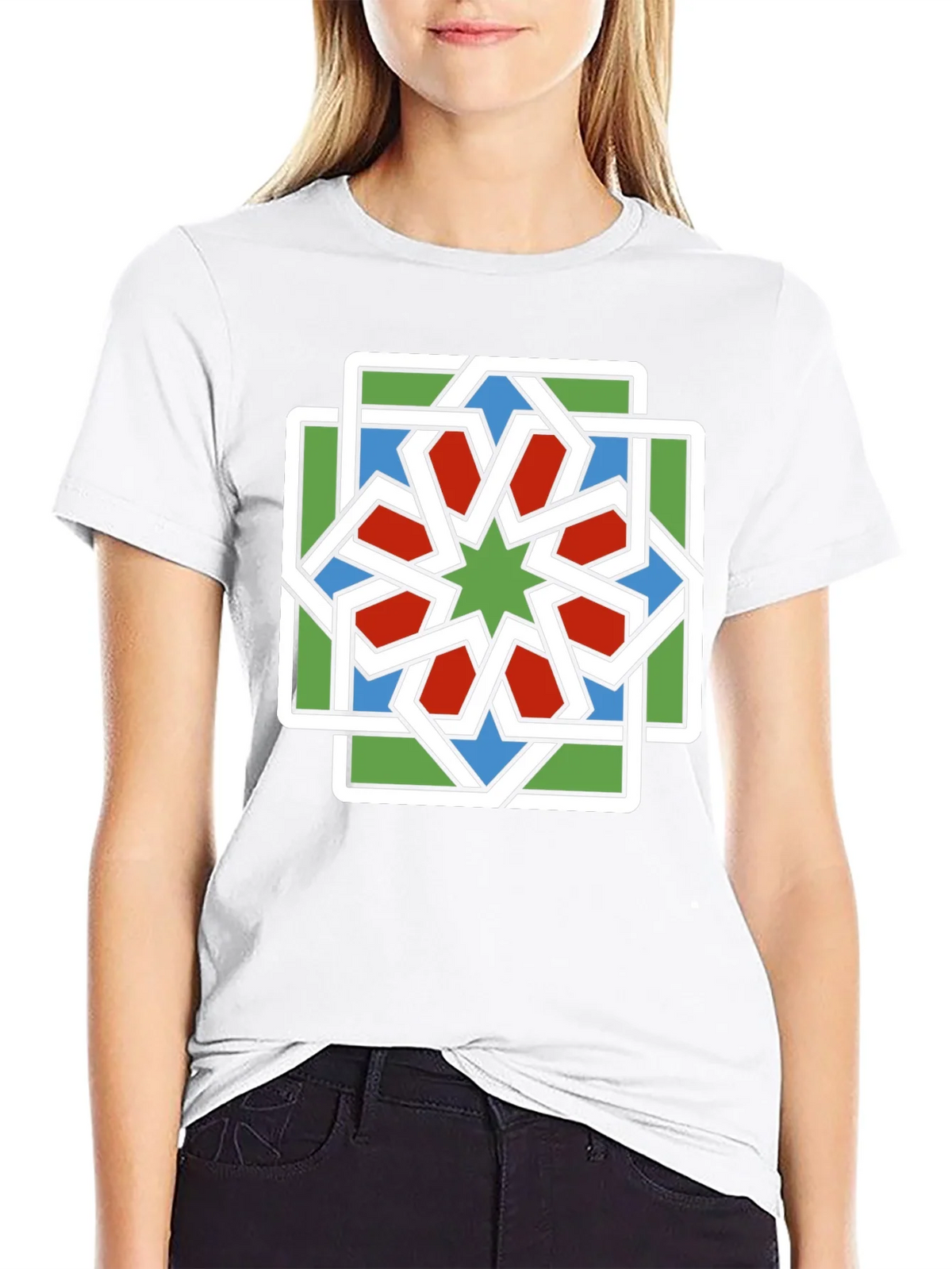 Geometric Star Pattern T-Shirt product image 8