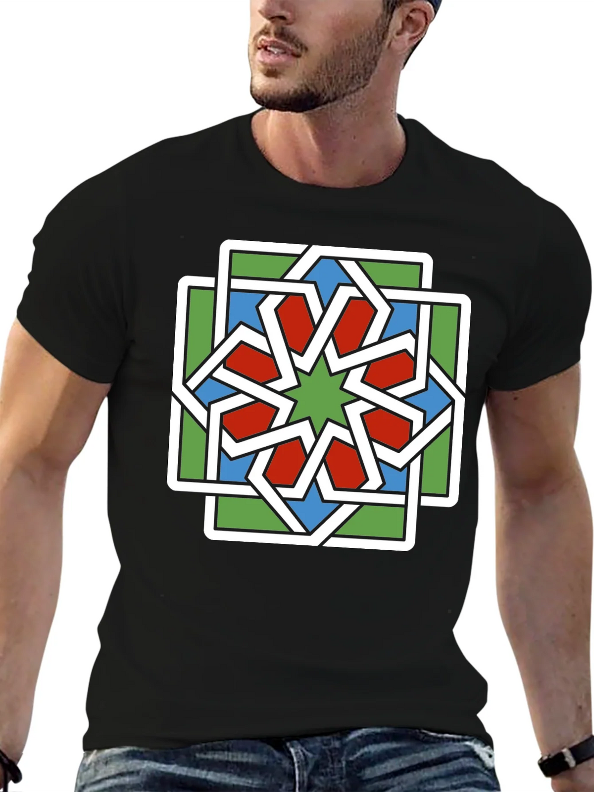 Geometric Star Pattern T-Shirt product image 6