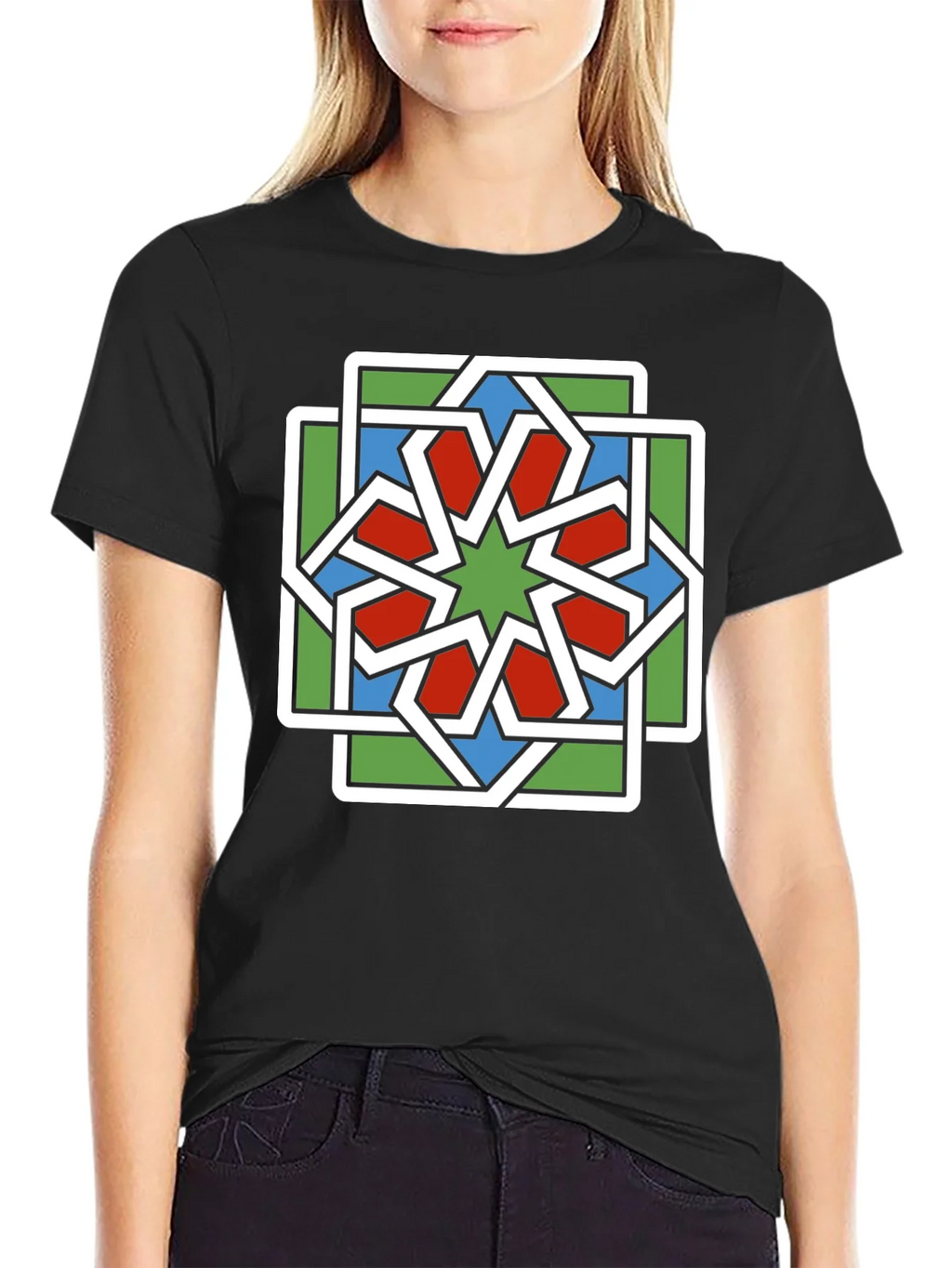 Geometric Star Pattern T-Shirt product image 2