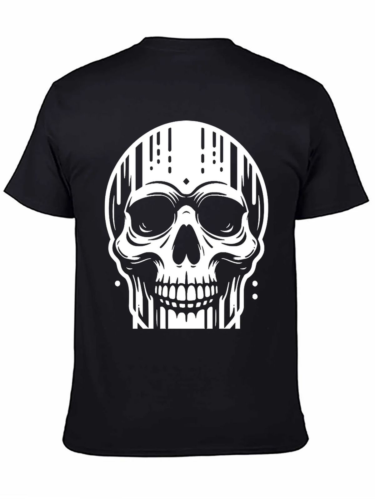 Edgy Skull Graphic Tee - Stylish Black Cotton T-Shirt product image 4