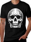 Edgy Skull Graphic Tee - Stylish Black Cotton T-Shirt product image 1