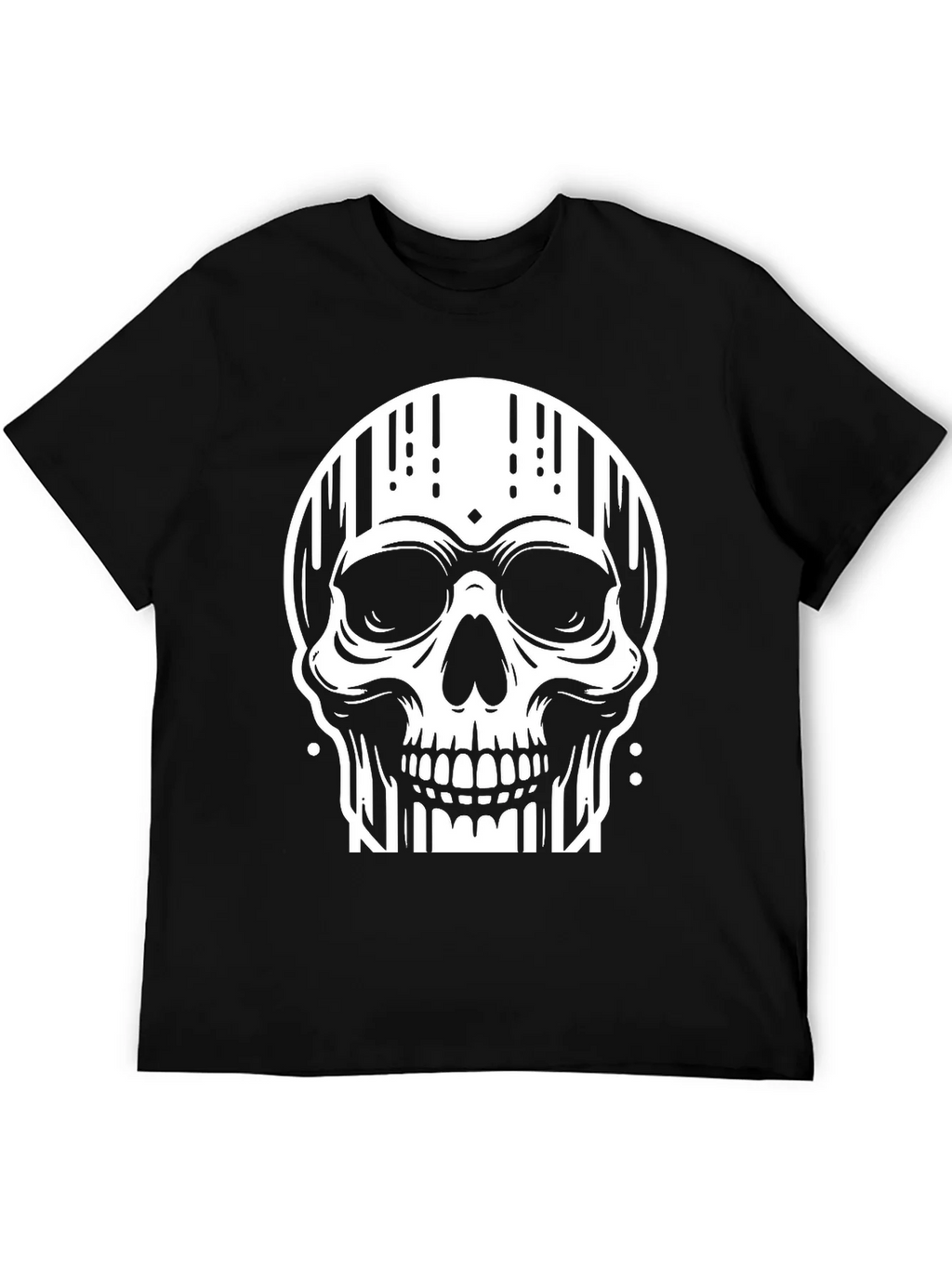 Edgy Skull Graphic Tee - Stylish Black Cotton T-Shirt product image 5