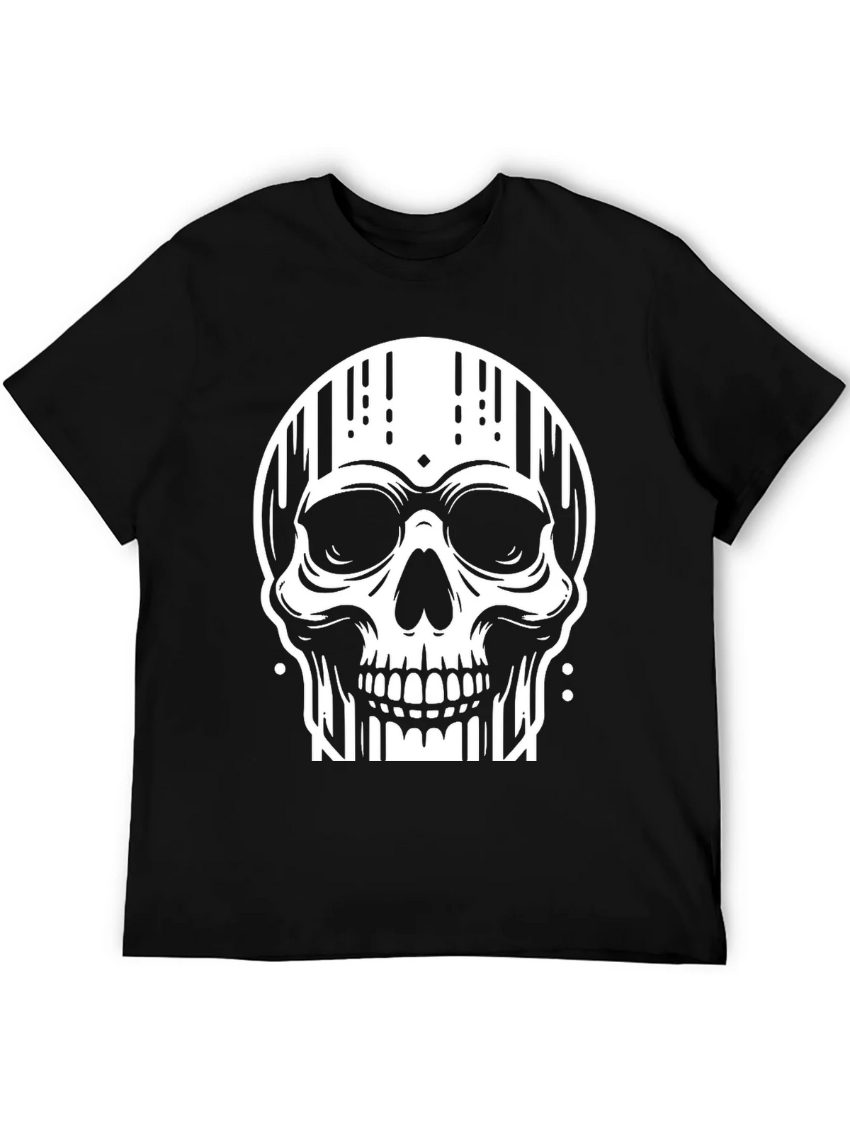 Edgy Skull Graphic Tee - Stylish Black Cotton T-Shirt product image 5
