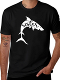 Sister Shark Graphic Tee - Black product image 1