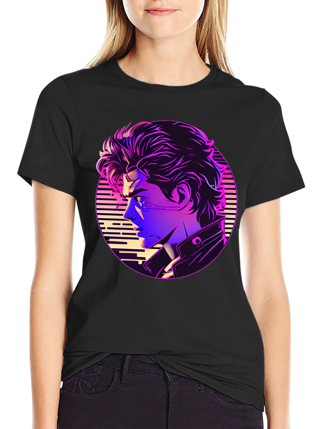 Retro Anime Vaporwave T-Shirt - Black product image 2