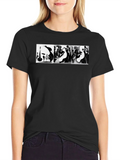Abstract Jazz Music Band Black T-Shirt product image 1