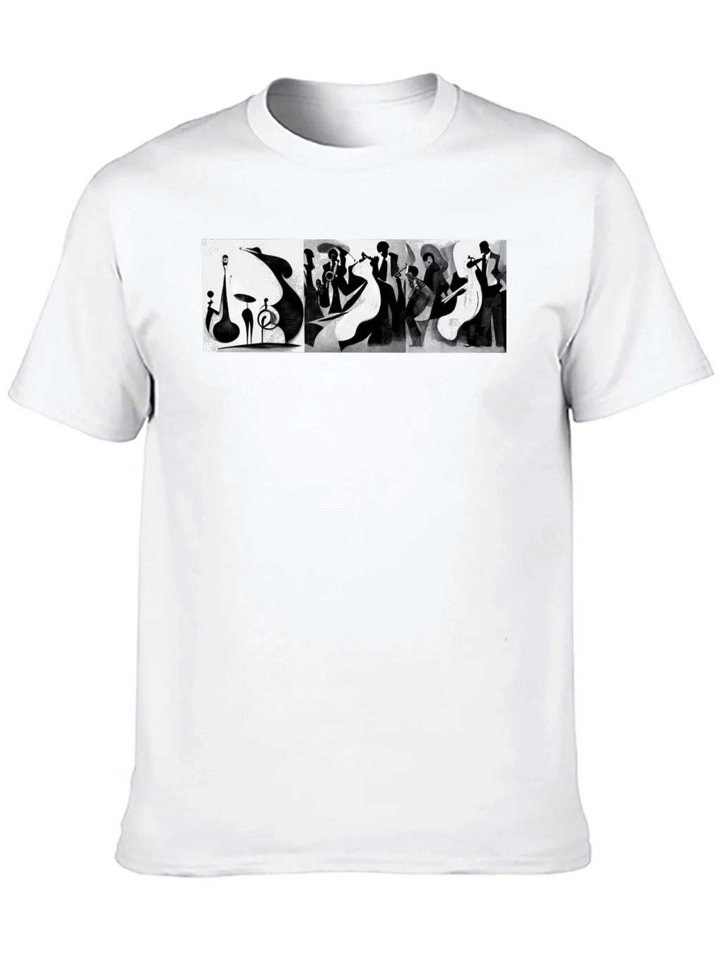 Abstract Jazz Music Band Black T-Shirt product image 8