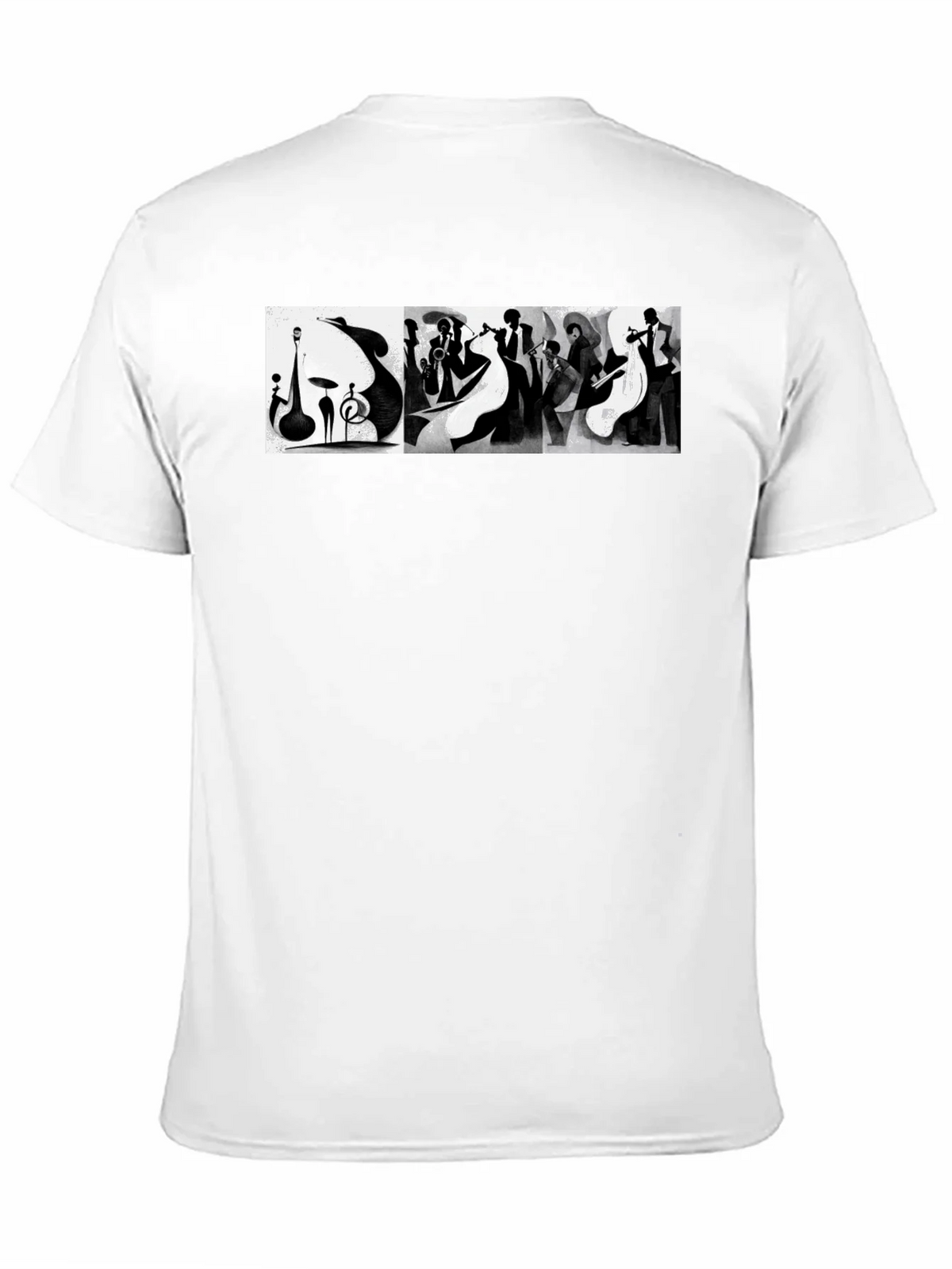 Abstract Jazz Music Band Black T-Shirt product image 9