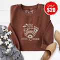 Jesus and Chickens Embroidered Crewneck Sweatshirt - 20 product image 1