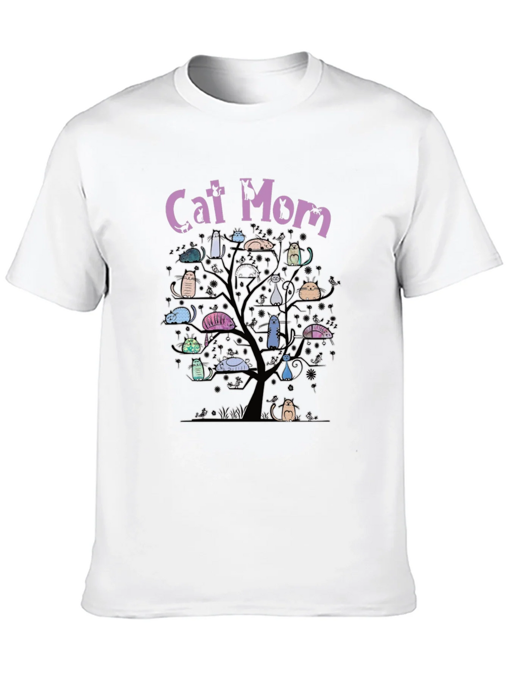 Cat Mom Tree T-Shirt - Whimsical Lover Tee product image 9