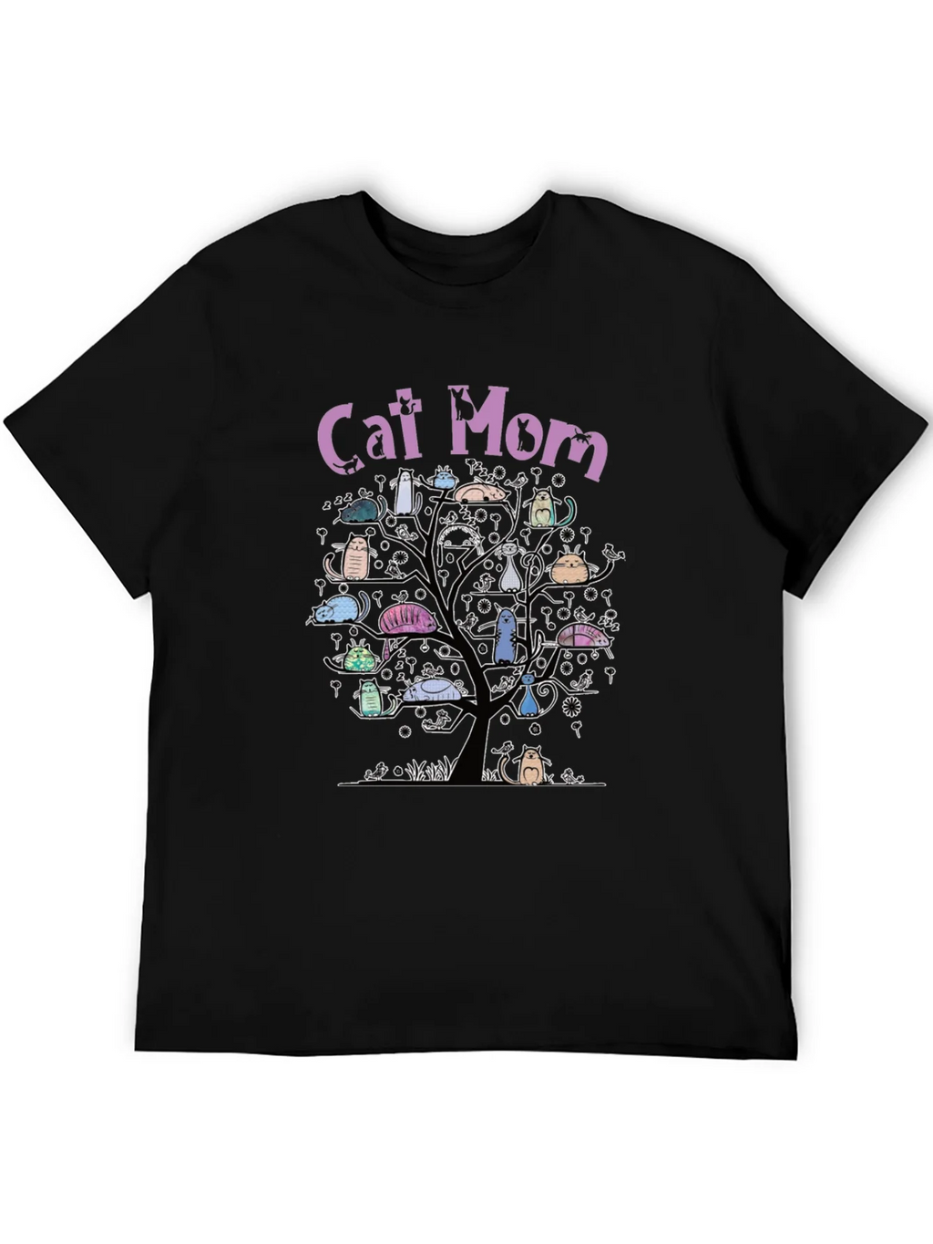 Cat Mom Tree T-Shirt - Whimsical Lover Tee product image 5
