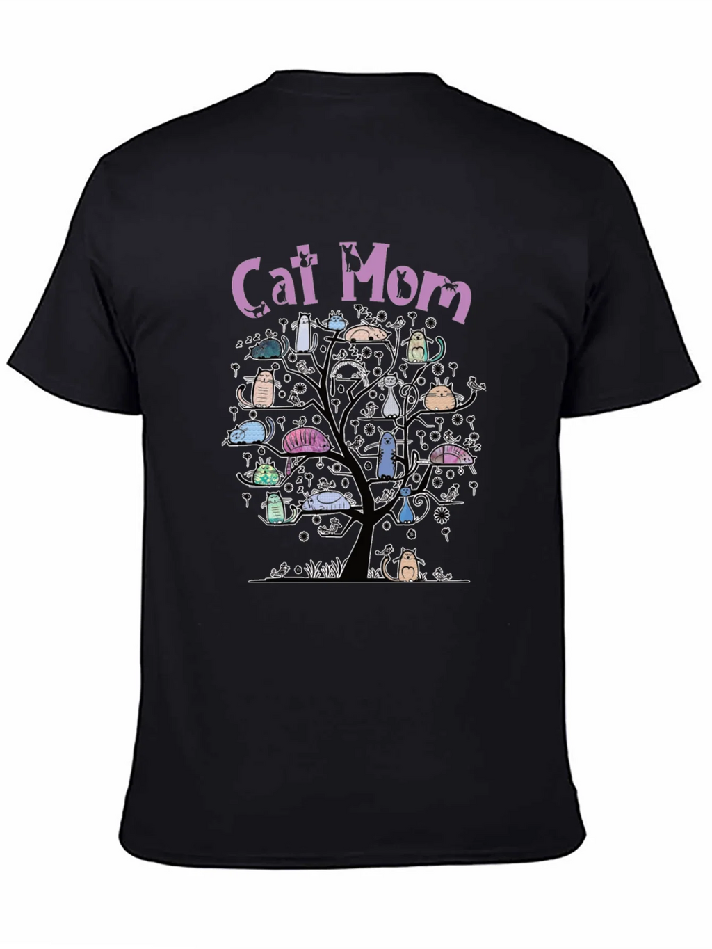 Cat Mom Tree T-Shirt - Whimsical Lover Tee product image 4