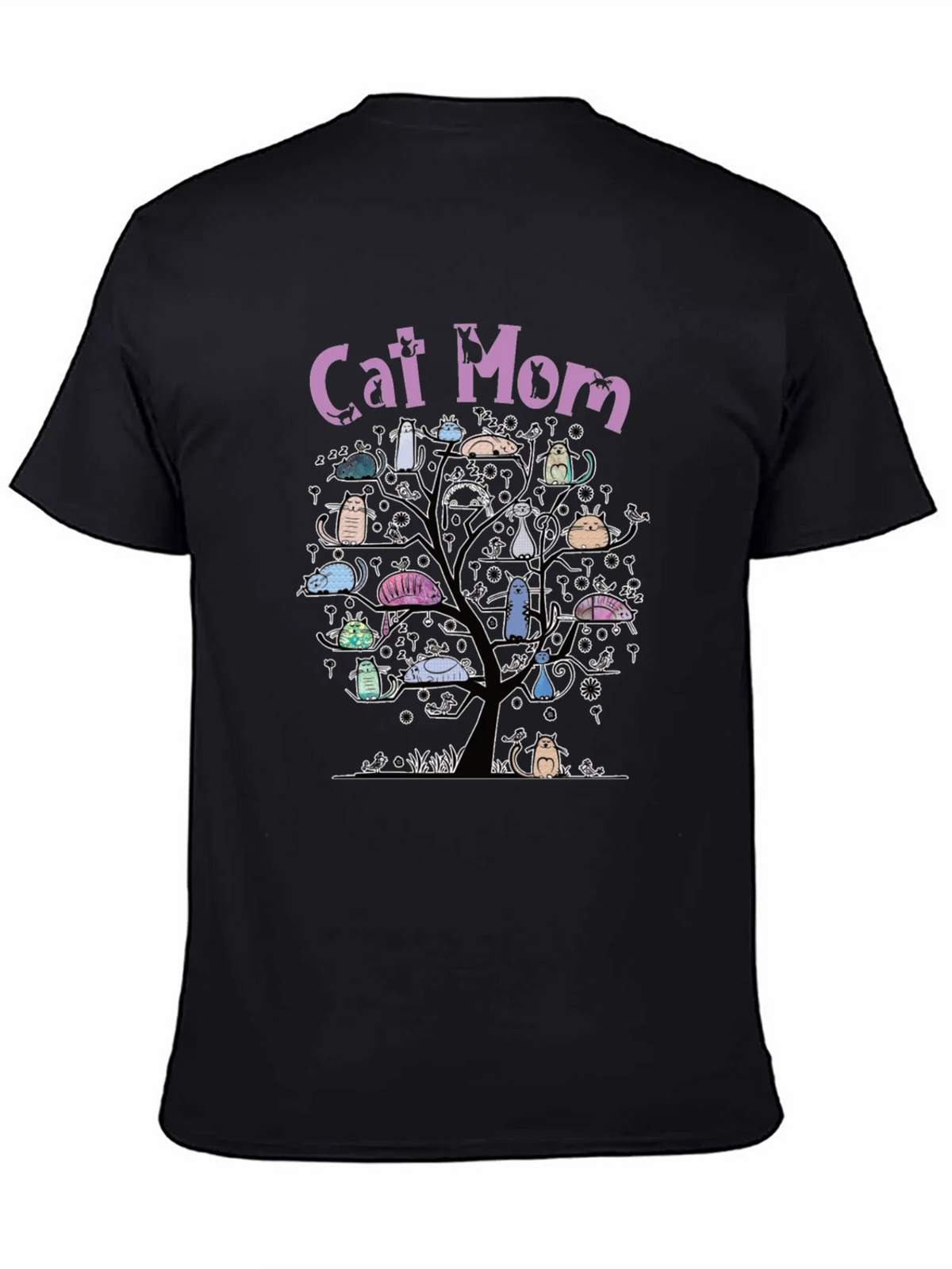 Cat Mom Tree T-Shirt - Whimsical Lover Tee product image 4